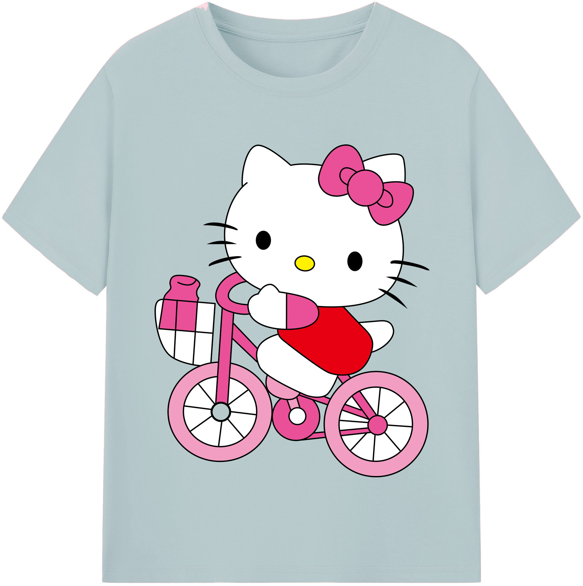 （画像用） Hello Kitty ハローキティ 綿100％半袖Tシャツ（フロントプリント）
